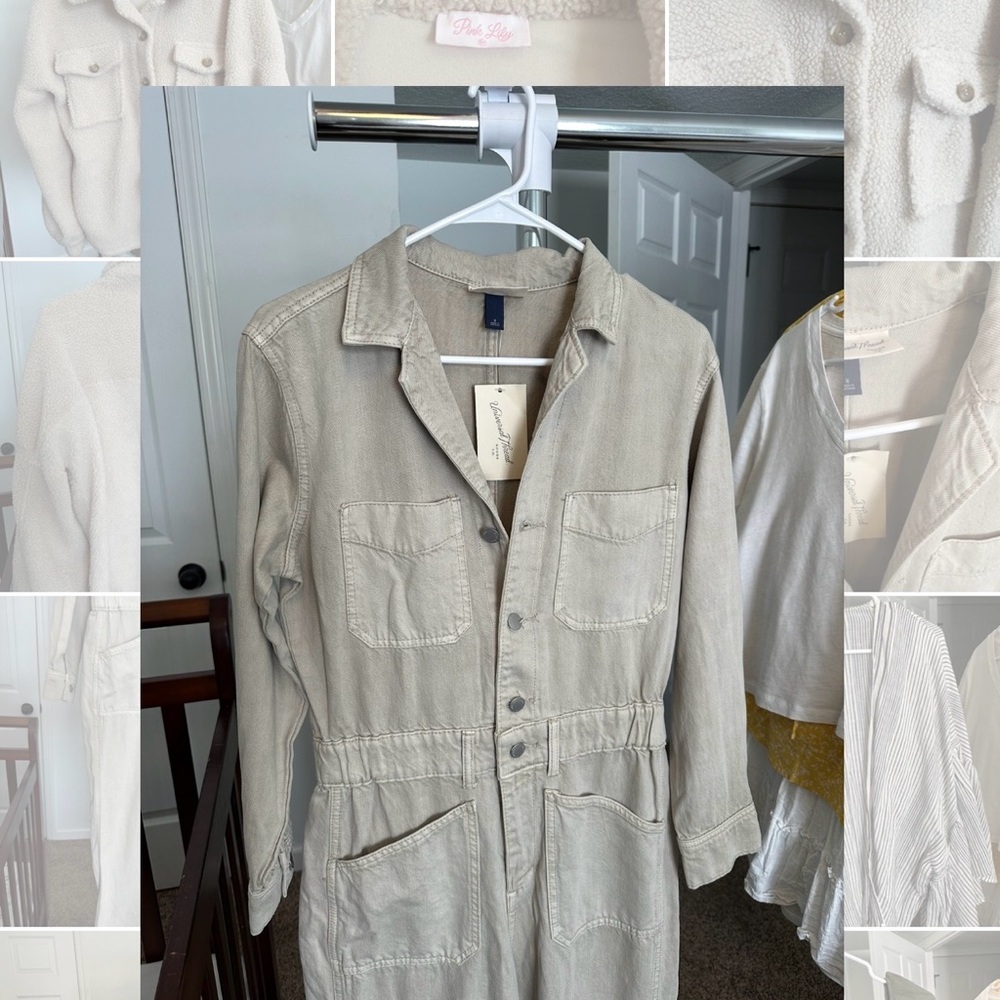 Universal Thread Beige Utility Jumpsuit